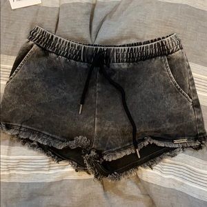 NWT grey wash denim shorts